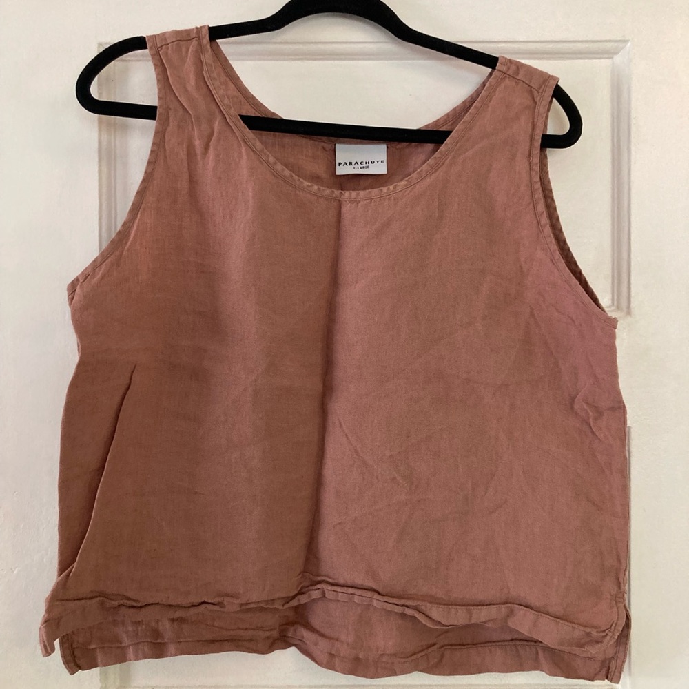 Parachute Women's Clay Tank Top, 100% Linen, XL